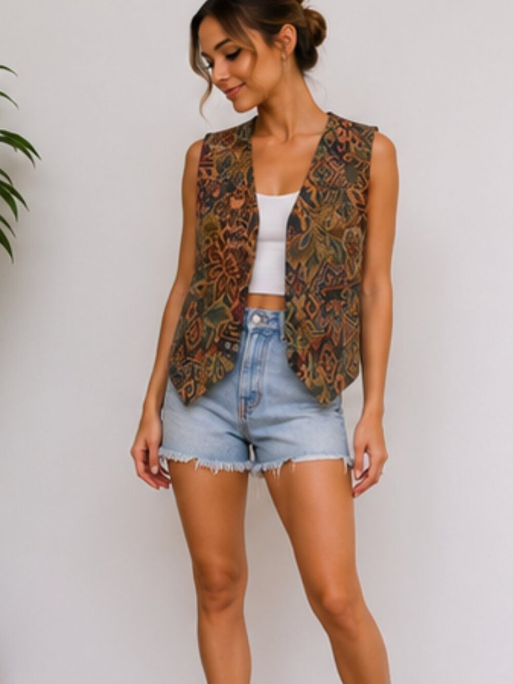 Vest western vintage fits medium